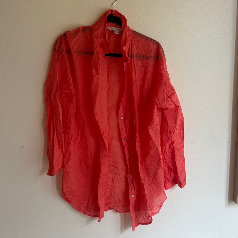 Primark Men's Vibrant Coral Lightweight Jacket